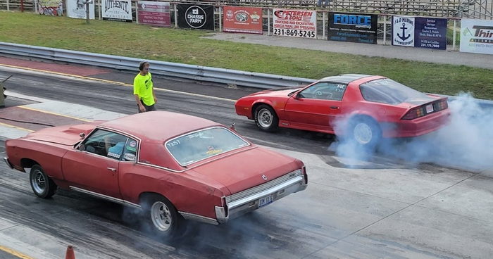 Northern Michigan Dragway - Pro Trophy Champs David Evans (Monte Carlo) And Kyle Kidder (Camaro)